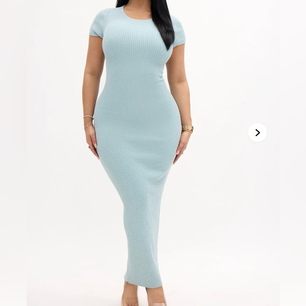 Fashion Nova Light Blue Maxi Dress
